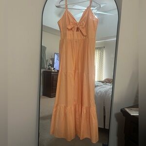 Time and Tru Peach Midi Dress